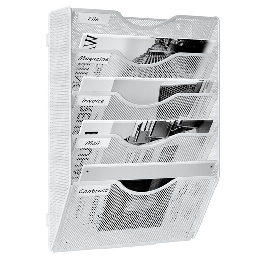 Senhoglb 5 Tier A4 Mesh Assembled Wall Pocket File Holder