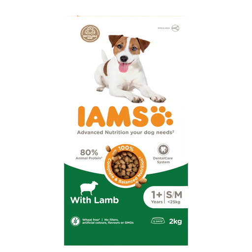Iams with Lamb for Adult Small & Medium Dogs 2kg
