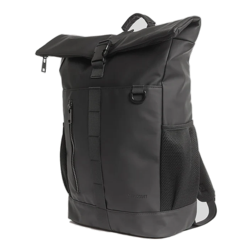 Lyle & Scott Water Resistant Rolltop Backpack - Jet Black