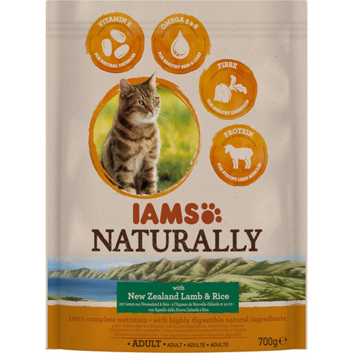 Iams Naturally Adult Cat Dry Food Lamb & Rice
