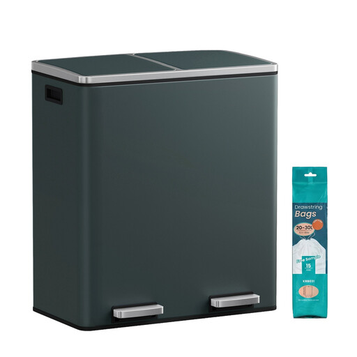 Ochama Kitchen Bin with 2 Compartments, 2 x 30 L