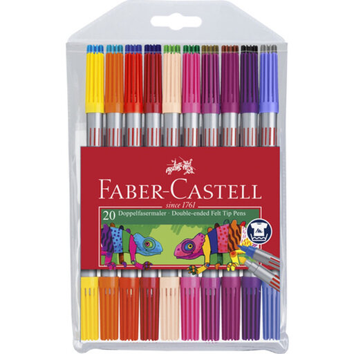 Faber-Castell Duo Felt-Tip Pens Set - 20 Colours