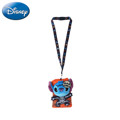 Disney Stitch Halloween Plush Lanyard Card Holder