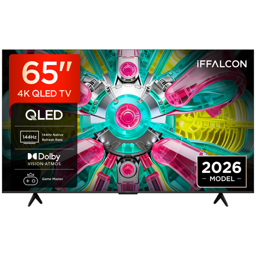iFFALCON 65U75A 65” 4K QLED, HDR, Google TV, Dolby Vision, HDR10+ & Atmos, 144Hz VRR