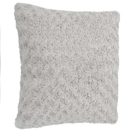 Weiches Bouclé-Kissen 45 x 45 cm hellgrau