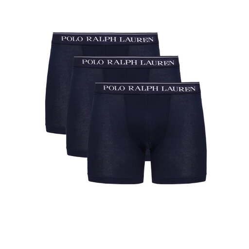 Ralph Lauren Stretch-Cotton Boxer Brief 3-Pack in Cruise Navy