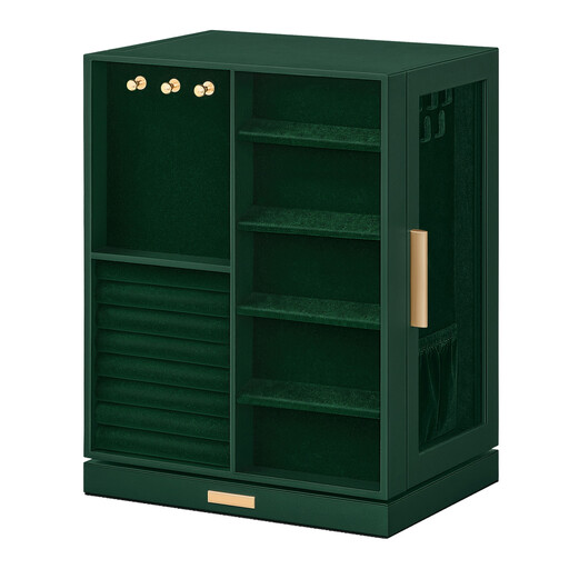 JOYFURNOS Jewellery Box 360° Rotating, Jewellery Organiser with 5 Drawers