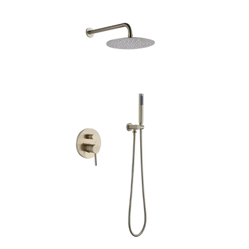 Homary 250mm Brushed Gold Wall Mounted Shower System