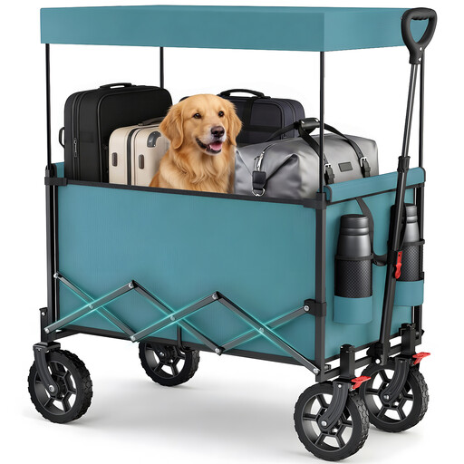 Chariot de Camping Pliable 150L Vert Foncé