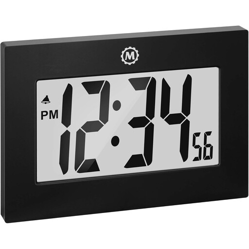 Marathon Calgary digital wall clock - black
