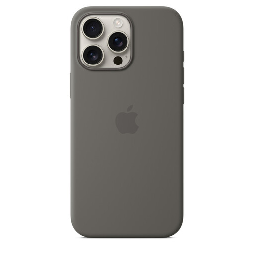 Apple Silicone Case for iPhone 16 Pro Max with MagSafe – Stone Grey