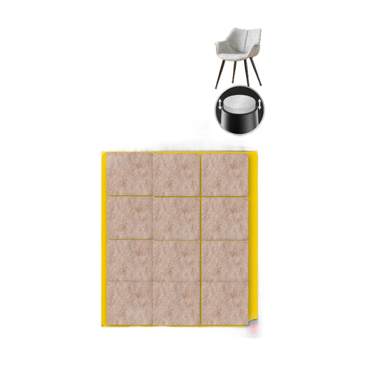 Scotch Adhesive Wool Felt Pad Beige 24 x 22mm