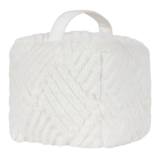 Paoletti Door Stop Sonnet Square Fluffy White