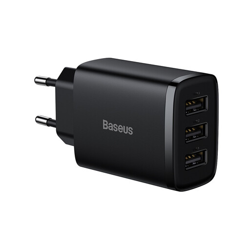 BASEUS Compact Charger 3U 17W EU Noir