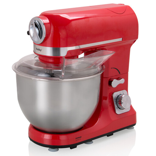 Robby 5L 1000W Red Multifunction Kitchen Robot with Glass 1.5L Blender and Chopper