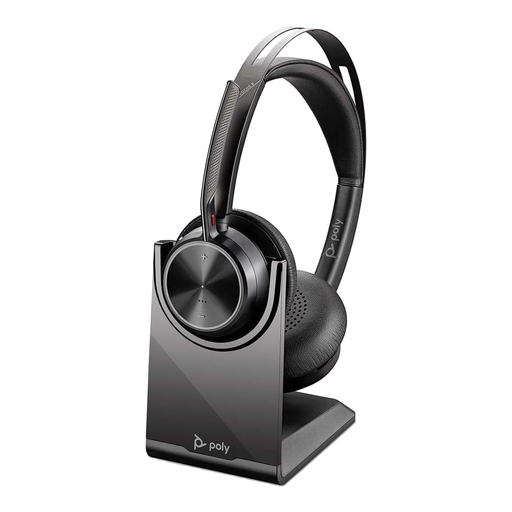 Poly Voyager Focus 2-M USB-C-C Headset with USB-C/A adapter and charging stand