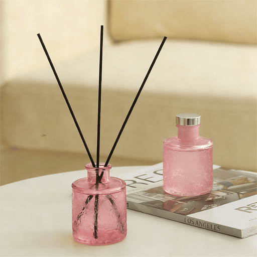 Zooly Embossed Cup Reed Diffuser in Pink Peach Oolong