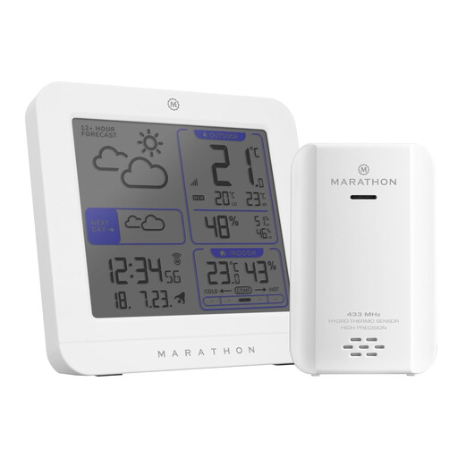 Marathon Paris - Wireless Indoor Weather Station with Outdoor Sensor