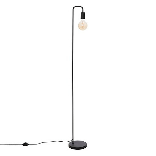 Keli straight floor lamp 150 cm high black-coloured metal