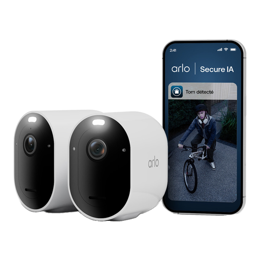 Kit de 2 caméras de sécurité extérieures Arlo Pro 6 2K+ WiFi, Blanc