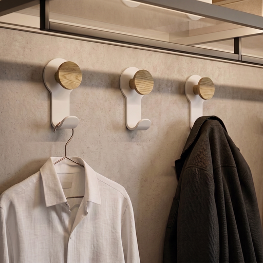KAPANOU Dual Coat Hooks for Wall mounted Set of 8