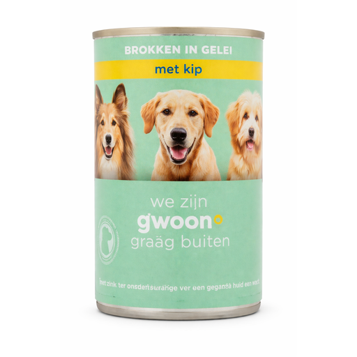g'woon Chunks in Jelly With Chicken Adult Dog 415g