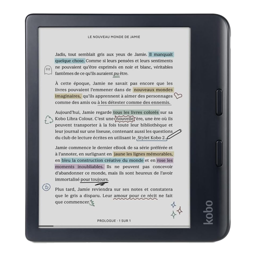 Rakuten Kobo Libra Colour e-Reader - Noir