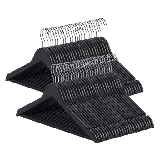 JOYFURNOS Solid Wood Hanger Set of 50