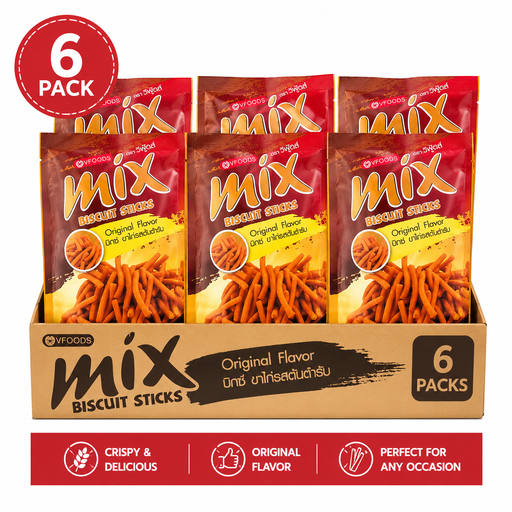VFOODS Mix Biscuit Sticks Original Flavour 6 X 60 G