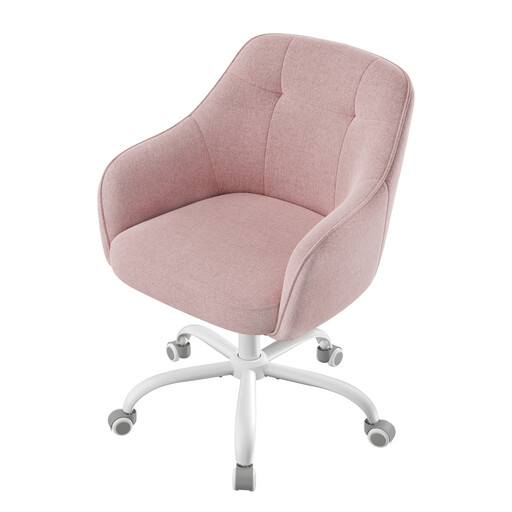 Chaise de Bureau Ergonomique Ochama, Hauteur Réglable, Rose