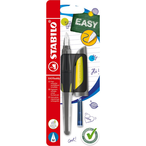 STABILO EASYbuddy Ergonomic School Fountain Pen for Right-Handers