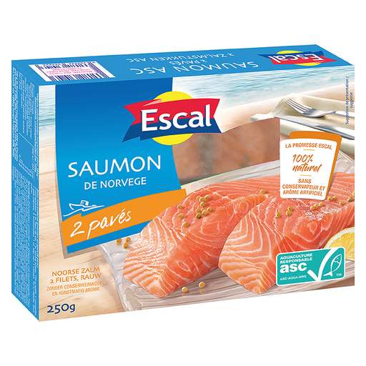 ESCAL, 2 ASC-certified salmon fillets, 250 g