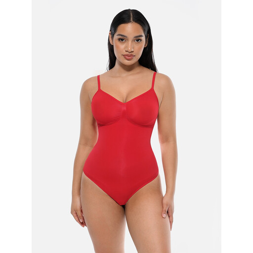 Feelingirl Tummy Control Seamless Lightweight Thong Bodysuit