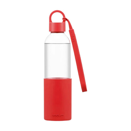 BODUM MELIOR Glass Water Bottle 0.5L - Red