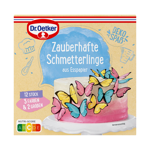 Dr. Oetker Enchanted Butterflies Decorations, 12 Pieces