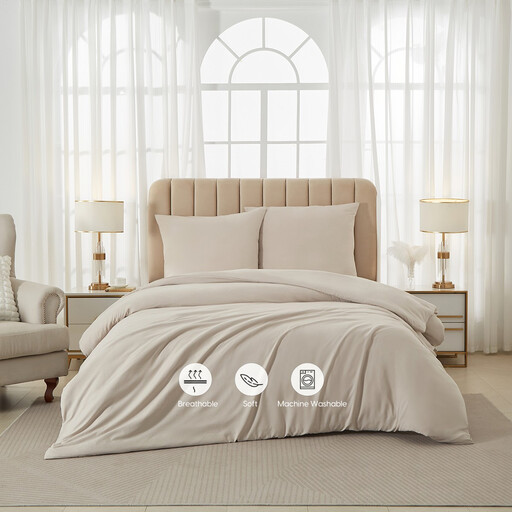 Meeallhome Washed & Brushed Duvet Cover Set 260x240 cm