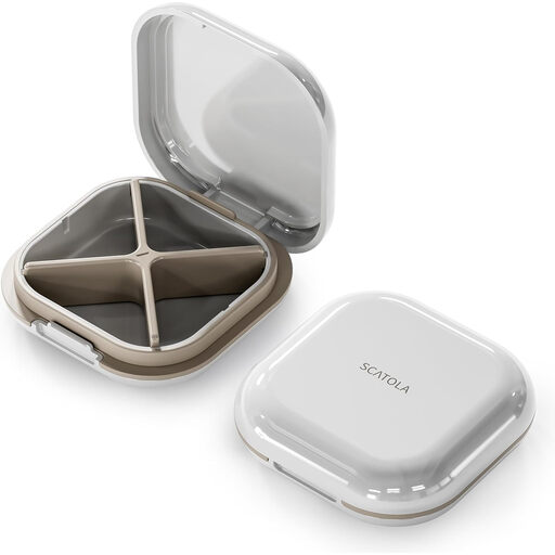 Small Grey Travel Pill Case