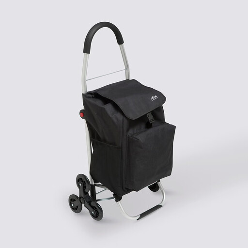 5five Aluminum Shopping Trolley - Black, 53 L