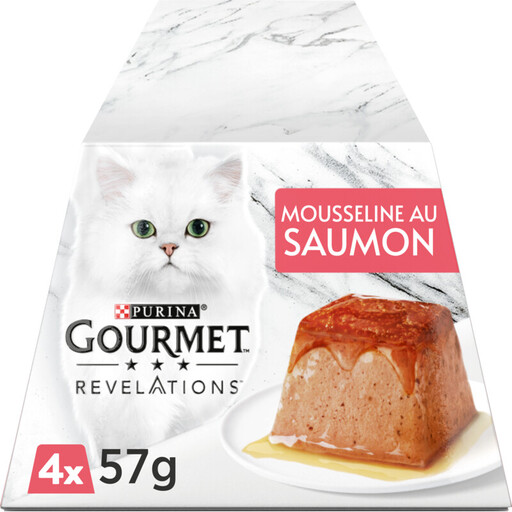 Gourmet Revelations Mousse pour Chat au Saumon 4×57g