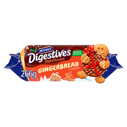 McVitie’s Gingerbread Chocolate Digestives 266g pack
