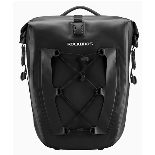 30L Waterproof Bicycle Rear Rack Bag, Large Capacity Bike Panniers for MTB, Road Bike & E-Bike, Cycling Travel and Daily Commuting, Black