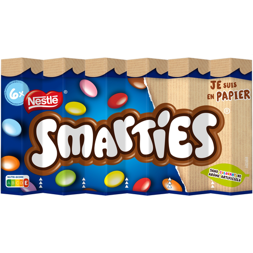 SMARTIES Hexatube, six 34 g tubes of milk chocolate balls