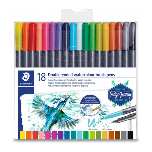 STAEDTLER double-ended watercolor marker pen - 18 assorted colors