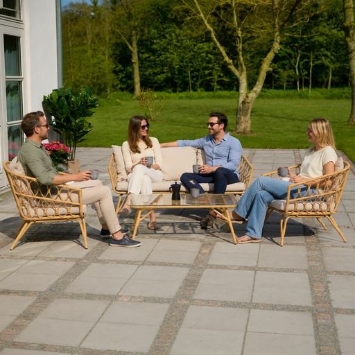 ENVY Stilvolles 4-teiliges Gartensofa-Lounge-Set