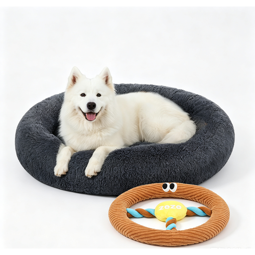 Panier de cage doux en peluche JOYFURNOS pour chien, 120 cm