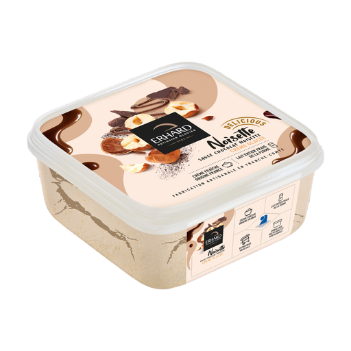 ERHARD Hazelnut Ice Cream with Hazelnut Chocolate Sauce 450 g