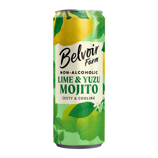 Belvoir Non-Alcoholic Lime and Yuzu Mojito 250ml can