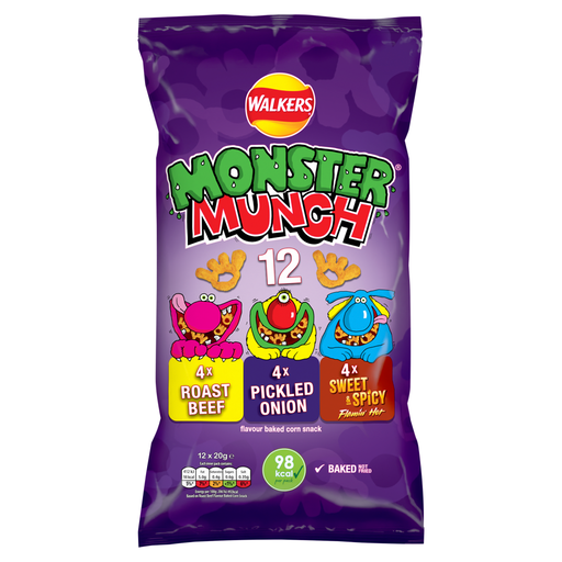 Walkers Monster Munch Variety 12 x 20g multipack