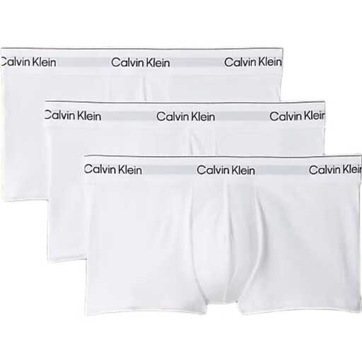 CALVIN KLEIN Icon Cotton Stretch Low-Rise Boxers 3 Pack White