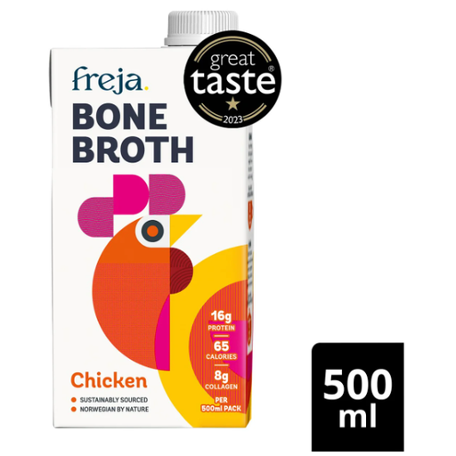 Carton of Freja Chicken Bone Broth